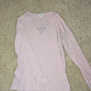 PINK Victoria's Secret Blush Pink Cut-Out Blouse